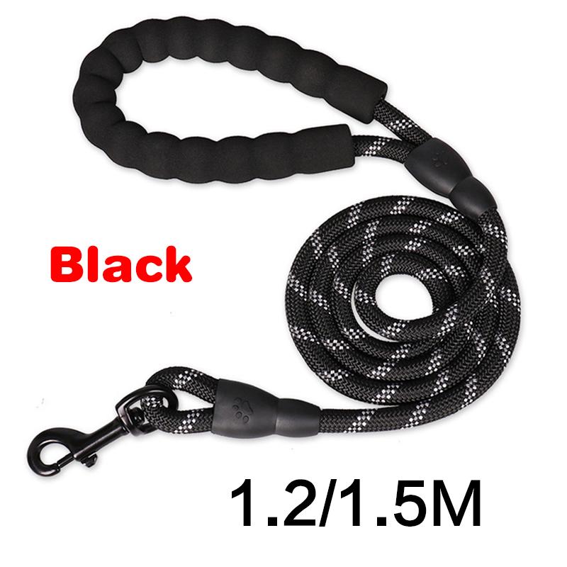 Поводки для дрессировки домашних животных 120/150 см, прочный нейлоновый поводок для собак со светоотражающим эффектом