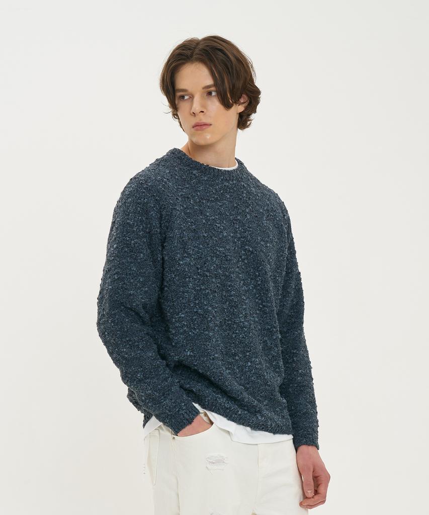 BLOND9 Snow Raglan Round Knit_Blue Black