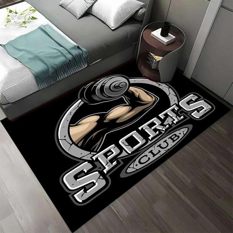 3D Printing GYM Theme Large Area Carpets for Home Living Room  Children's Bedroom Sofa Doormat Kitchen Floor Rugs Anti-slipDecor