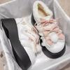 Женская обувь в японском стиле в стиле Лолиты, милая зимняя обувь Мэри Джейн с круглым носком на платформе, с подкладкой, кавайная повседневная обувь в стиле Мэри Джейн