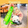 Holding Panda Side Bamboo Shoot Key Chain Cute Cartoon Girl Backpack Pendant