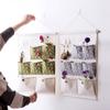 Cotton Linen 7 Pockets Hanging Bag Wall Mounted Cosmetic Toys Organizer  Kitchen