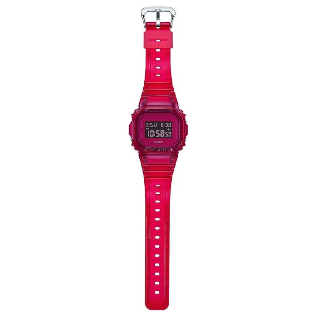 Casio G-Shock Summer Translucent Jelly LCD Display Reverse Shock Resistant Quartz Watch Resin Strap Men watches Red DW-5600SB-4PRABS