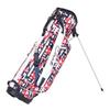 CLUNK Golf Caddy Bag Lightweight Stand Type 9 Type 5 Division Water Repellent Graffiti 90 CL5RNC50 RED (Red X NavyFFMen's)