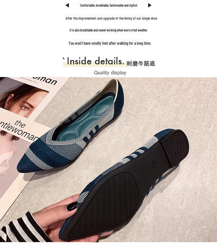 Женские балетки принцессы: Туфли с острым носком и летящим тканым узором