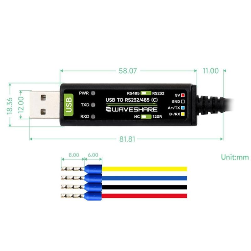Кабель-преобразователь USB в TTL с высокой скоростью для 5 с раздельным 4-контактным разъемом и 3-контактными разъемами SH1.0