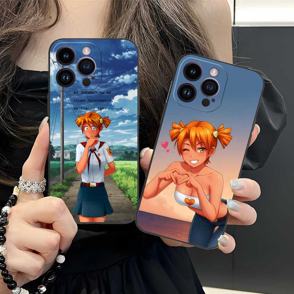 Вечное Лето Алиса Матовый Чехол для Мобильного Телефона для iPhone 17 16 15 14 13 12 11 X XR XS 8 7 Air Pro Max Plus Mini Чехол