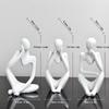 Resin Abstract Sculpture Figurine Sand Color Desk Display Ornaments  Reading Decor