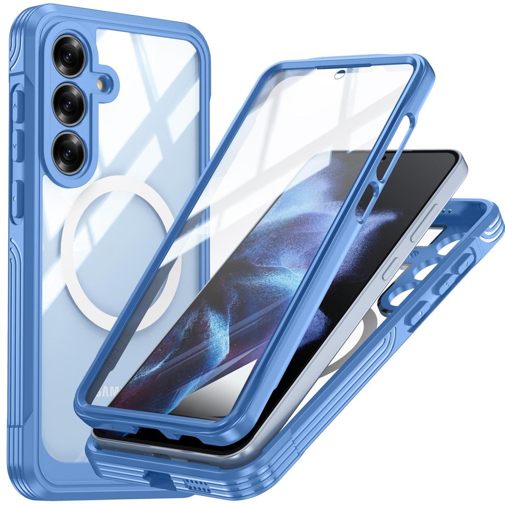 Чехол для телефона Samsung S25FE, Ультратонкий, Прозрачный, Беспроводная зарядка MagSafe, Защита от падений, Защита от царапин, Пылезащитный, Ударопрочный
