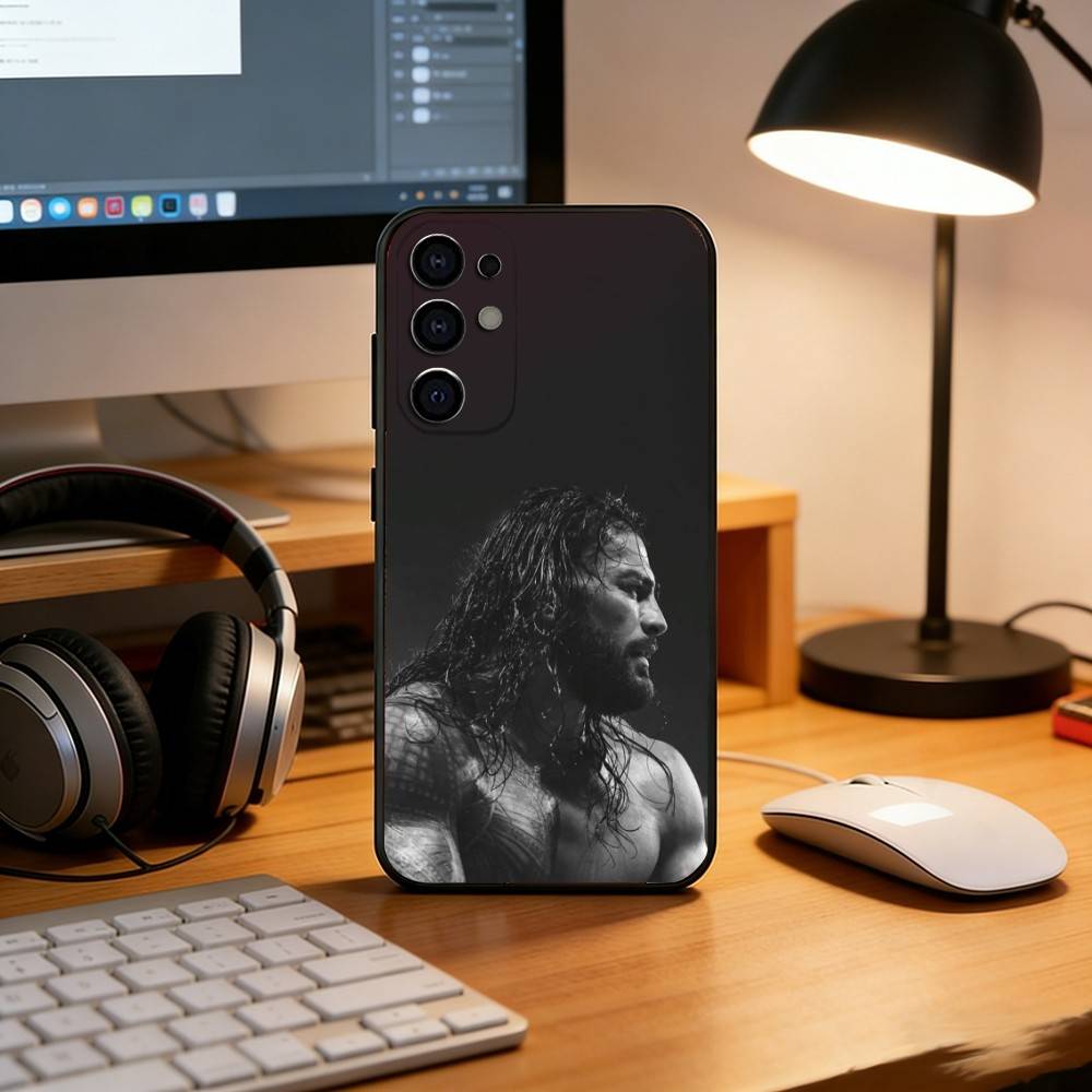 Чехол для телефона R-Roman R-Reigns для Samsung S25, S24, S21, S22, S23, S30, Ultra, S20, Plus, Fe, Мягкий силиконовый черный чехол