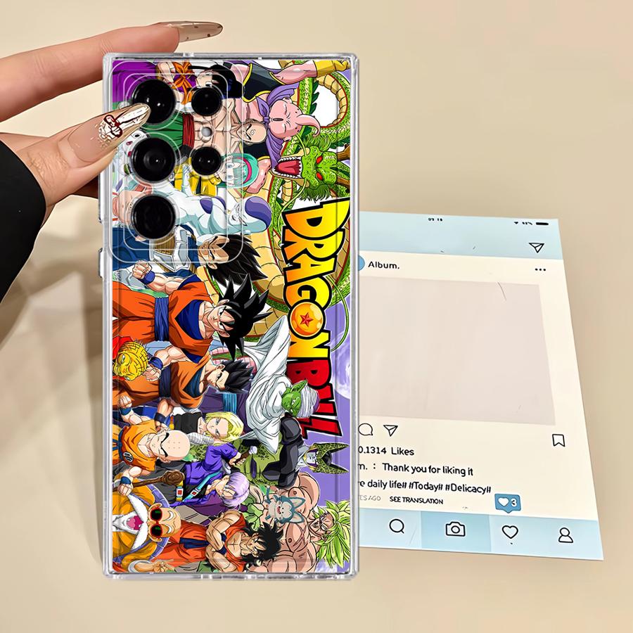 Чехол-бампер с рисунком из аниме Dragon Ball для Samsung Galaxy S22 FE Note 20 Ultra 10 S21 S24 S25 Edge S20 Plus S23 Ultra S26