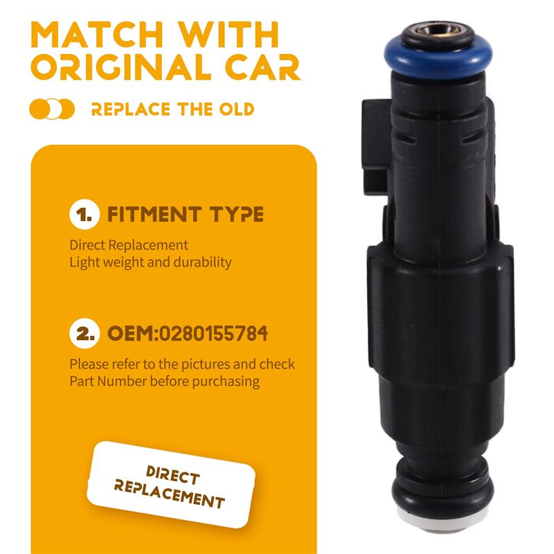 For Jeep Cherokee Grand Cherokee Wrangler 4.0L For Dodge Ram 1500 2500 3500 5.2L Fuel Injectors- 6Pcs Set 0280155784 1999-2004