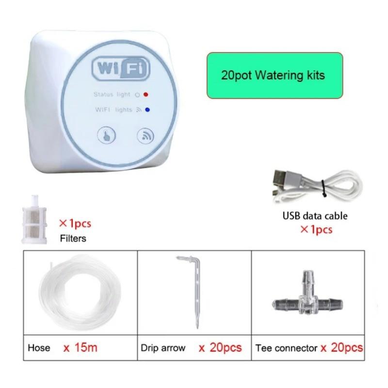 WiFi Умный Контроллер Полива Сада Автоматическая Система Капельного Полива Растений Удаленное Управление Телефоном Таймер Полива Комплект Устройств