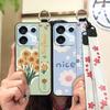 Flower Shockproof Phone Case For UMIDIGI G9 5G/Note9 5G Ring Silicone Fashion Design Dirt-resistant Anti-dust Kickstand