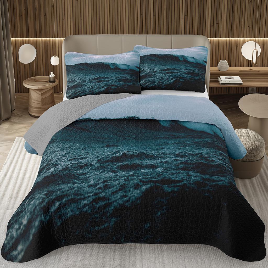 Покрывало Дерево Пейзаж Природы Покрывала для Мальчиков Девочек Реверсивный Серый Комплект Покрывала Современное Абстрактное Искусство Стеганое Постельное Белье Квин