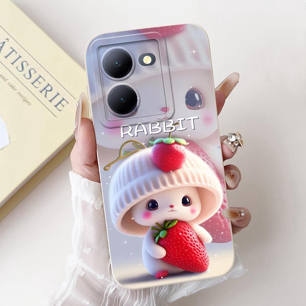 For Vivo Y36 5G V2248 Case For Vivo Y27 5G V2302 Cover Silicone Luxury Fashion Flowers Kawaii Cute Cat Funny Phone Case Bumper
