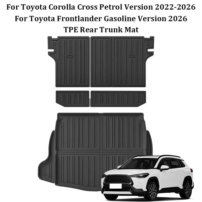For Toyota Corolla Cross Petrol Version 2022-2026 Trunk Mats TPE Rear Seat Backrest Anti-Scratch Protector Mat Trunk Cargo Liner