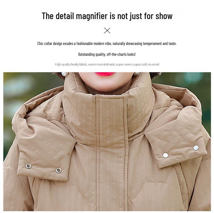 Mom's 2023 Fleece-Lined Winter Jacket - Mid-Length Cotton-Padded Coat for Middle-Aged & Elderly Women.