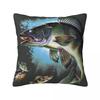 Наволочка Винтажный Дизайн Рыба Форель Наволочка Мультяшные Рыбки Наволочка Для Офиса Автомобиля Дома Декоративные Наволочки