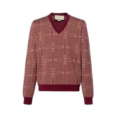 Sweaters Men's Red V-neck Moderate Other 716358-XKCO0-6385
