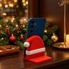 Декоративные подарки для рождественской вечеринки 3D-печатный колпак Санты, подставка для телефона, настольный держатель для милых подарков в чулки, телефон, креативная прочная док-станция для телефона,