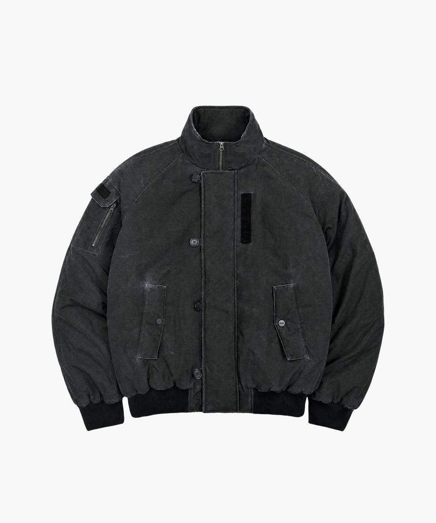 HDEX Washed Bomber Jacket (Charcoal)