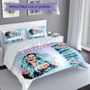 3pcs Custom Name singer Karol G Bedding Set,Includes 1 Duvet Cover and 2 Pillowcases,All-season Bedroom Decor
