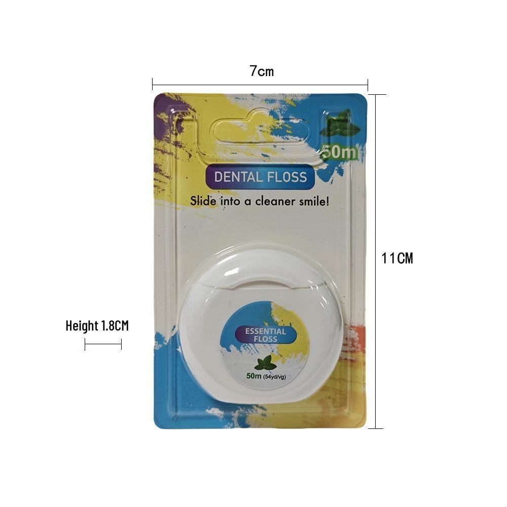 Очень мягкая мятная микровощеная нейлоновая зубная нить, 50 м - Одноразовый межзубный очиститель