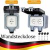 German Type Outdoor Waterproof Socket Rainstorm-proof Socket British Standard Anti-leakage Charging Socket