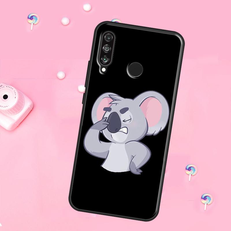 cartoon watercolor animal koala For Huawei Nova 12s 12i 8i 11i 9 10 SE Y60 Y70 Y90 Y72 Y73 Y61 Y91 P60 Pro P30 P40 Lite Case