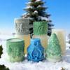 Christmas Series Santa Claus Reindeer Relief Silicone Mold Handmade Scented Candle Plaster Resin Mould Xmas Candle Making Molds