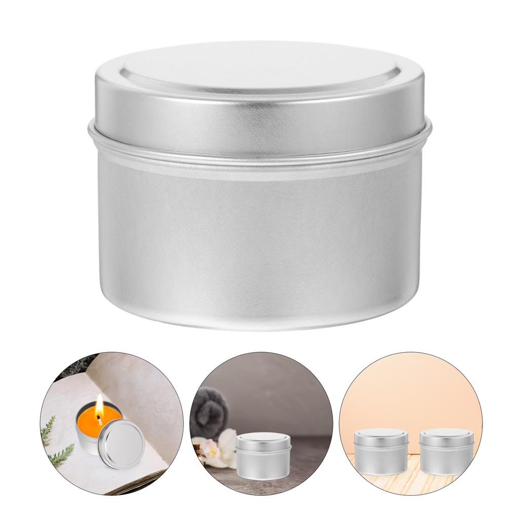 4Pcs Tins DIY Jars Containers with Lids Candles Making Jars Empty Jars Metal Can