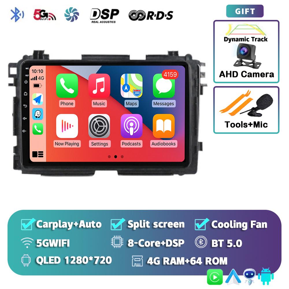 Android 14 Автомагнитола Carplay Auto для Honda HR-V HRV XRV Vezel 2013-2019 GPS Мультимедийный Видеоплеер Головное Устройство Камера 360 Стерео