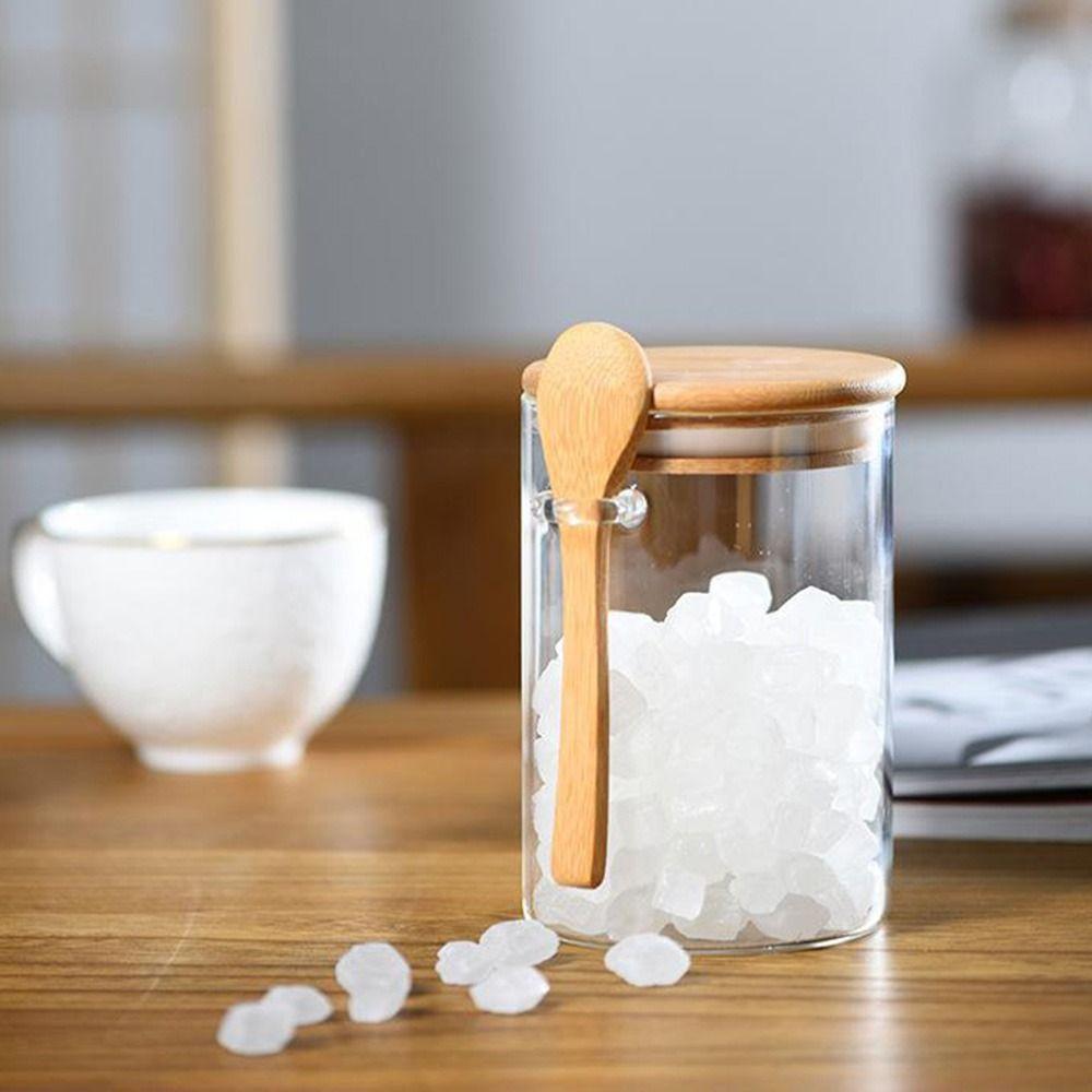 Ложка герметичный прозрачный контейнер для еды, кухонные принадлежности, стеклянная банка для хранения, органайзер для кофе-бара