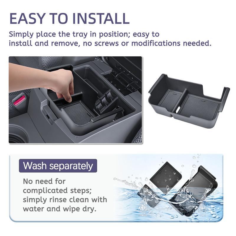 HGWEI Center Console Storage Box Tray for 2005- Nissan Frontier Armrest Storage Organizer Interior Phone Holder Car Box Tray