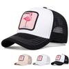 Summer Flamingo Embroidery Baseball Hat Unisex Breathable Mesh Hats Fashion Hip Hop Net Cap Golf Caps Gift