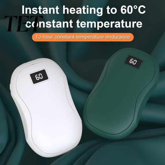 Reusable Pocket Warmer for Women Men Magnetic Split Mini Handwarmer, 3600MAh USB Rechargeable Electric Glove Heater with Gift Winter 3 Temperature