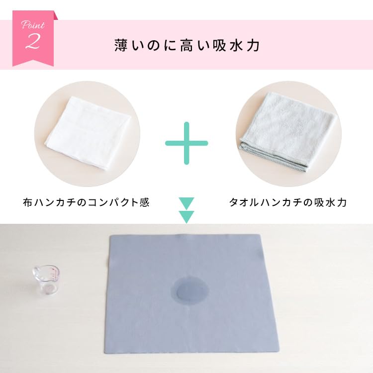 Носовой платок Miyatake Seisakusho Magic Handkerchief Сделано в Японии Высыхает сразу после протирания Высокая впитываемость воды Silk Touch GREEN Зеленый ботанический