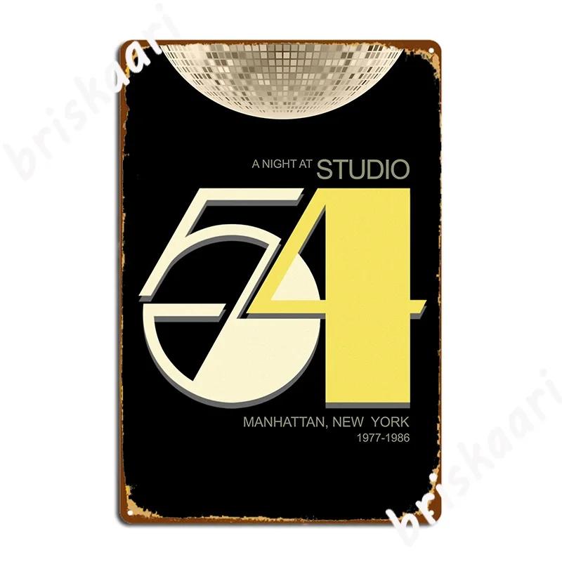 Ночной клуб Studio 54 Дискотека Металлическая табличка Дизайн плаката Декор стен Кухня Кинотеатр Гостиная Жестяной знак Плакат