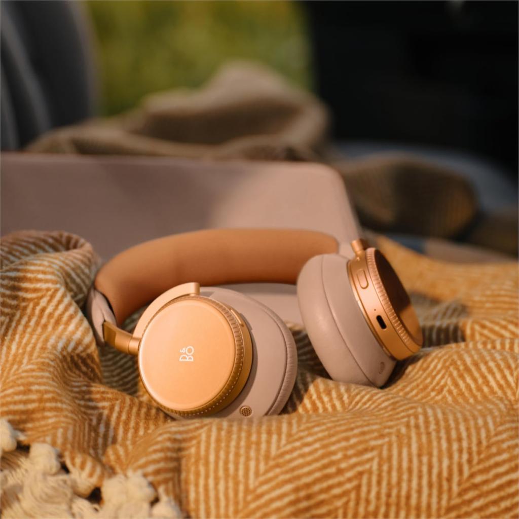 Bang Olufsen Flagship Wireless Headphones Beoplay H100 Sunset Apricot Active Noise Cancellation Bluetooth Stereo Wired Sustainable Design & 3.5mm