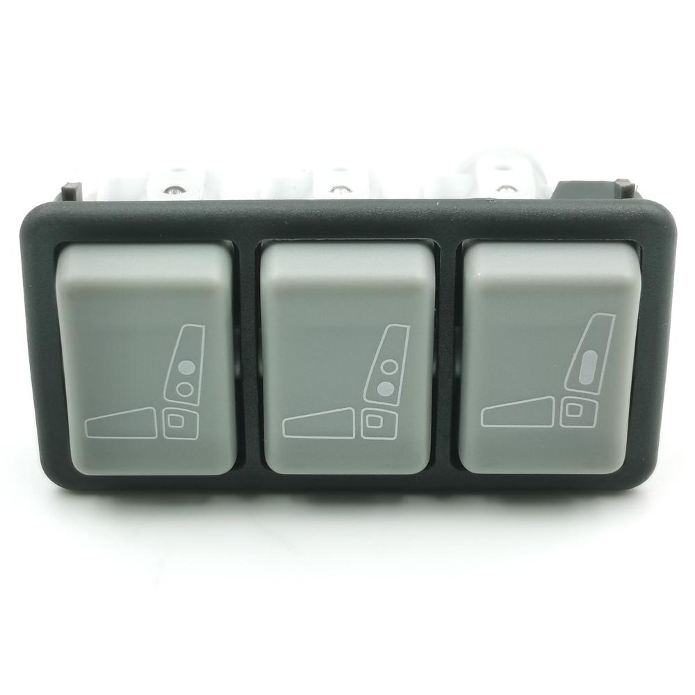 OE:29074-02/04E 81623986093 42538404 Truck Seat Lumbar Adjustment IPS Valve 3 Buttons For ISRI/MAN/IVECO (Gray Color)
