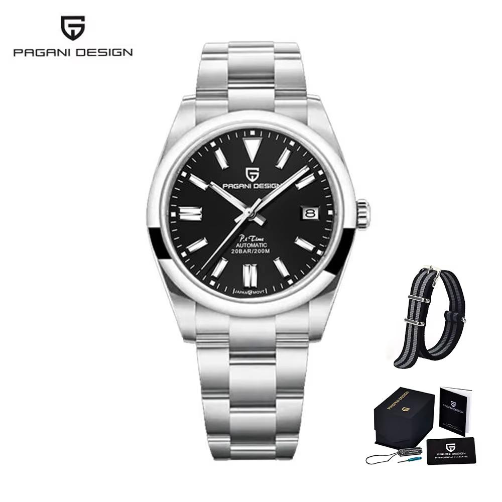 PAGANI DESIGN Luxury Classic Men‘s Mechanical Automatic Watches NH35A Stainless Steel Sports Waterproof Sapphire Clock PD1690