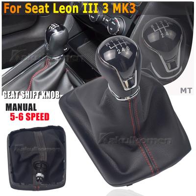 Для Seat Leon III 3 MK3 2012 2013 2014 2015 2016 2017 автомобильный стайлинг 5/6 скоростная ручка переключения передач кожаный чехол