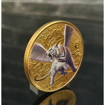 Памятные монеты с изображением четырех великих мифических существ Китая, включая Зеленого Дракона, Белого Тигра, Черного Воина (Сюаньу) и Красную Птицу (Чжуцяо), счастливые золотые монеты