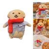 Lovely Korean Styles Scarf Dog Plush Pendant Toy Keychain Soft Stuffed Animal for Kids and Adult Backpack Decoration