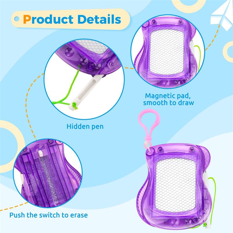 12 шт. Мини-доска для рисования, магнитная доска для рисования, рюкзак, брелок, доска с ручкой, детский эскиз, стираемый блокнот для рисования на день рождения