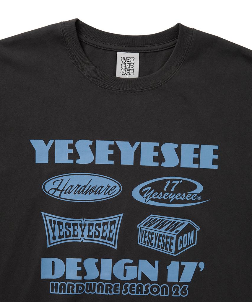 YESEYESEE Y.E.S Худи с аппаратной графикой Угольный