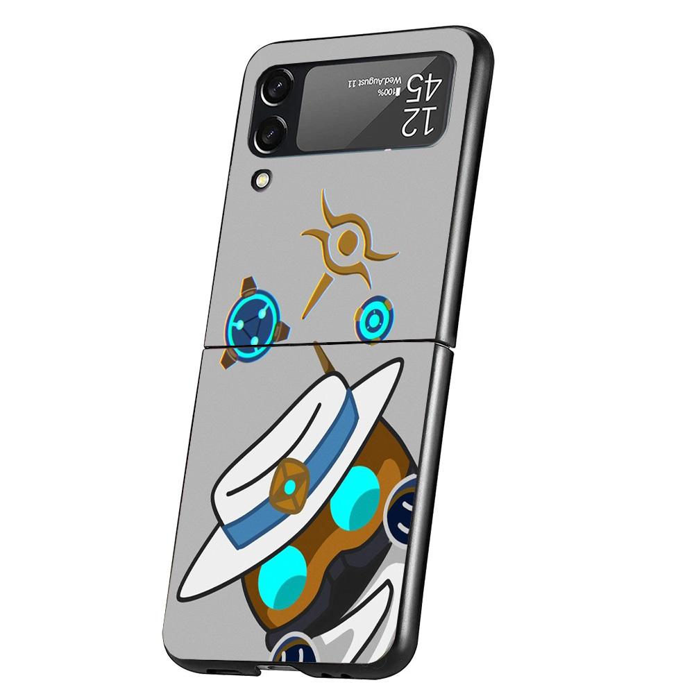 Game Valorant Cute Cover Phone Case For Samsung Galaxy Z Flip 7 6 5 4 3 5G Flip7 Flip6 Flip5 Flip4 Flip3 Black Fundas Shell Gala