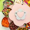Petal-Shape Rotating Candy Box Snack Nut Box Flower Candy Fruit Plate Food Storage Case Two-deck Dried Fruit Storage Organizer