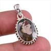 Natural Smoky Quartz Gemstone Handmade 925 Solid Silver Gift Pendant 1.25" D8D31